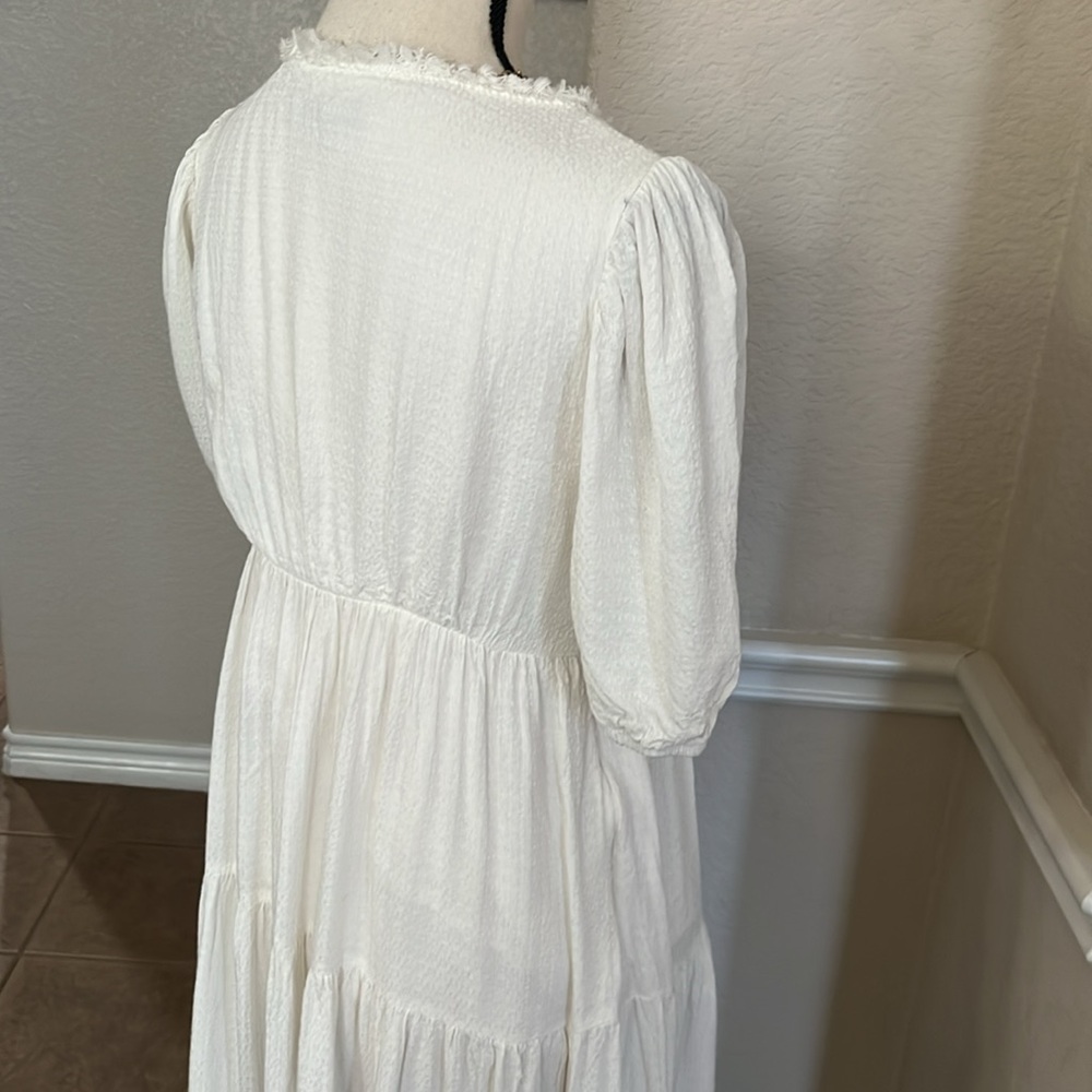 Shein ivory three tiered dress Size M /6 - Picture 12 of 17